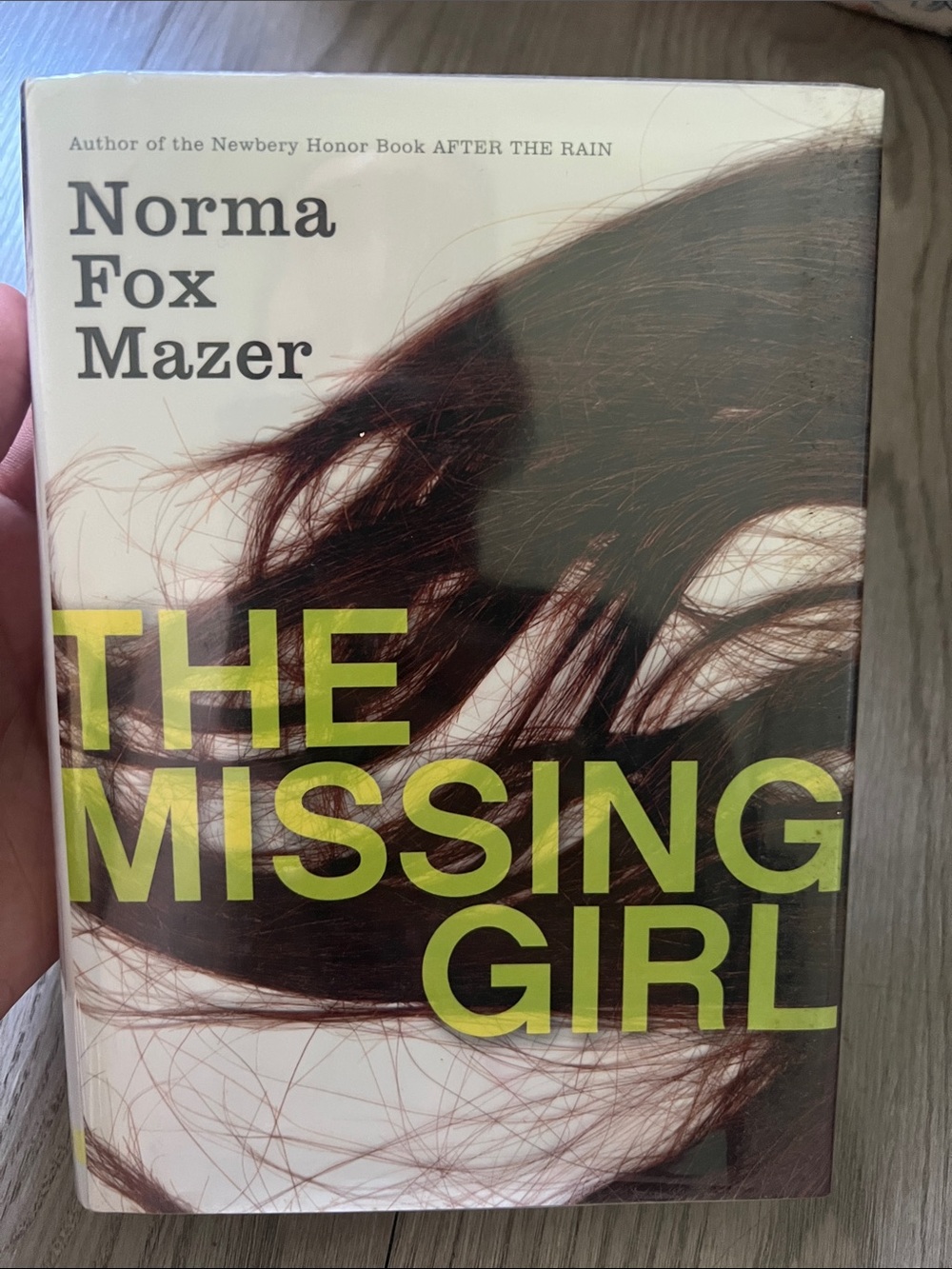The Missing Girl by Norma Fox Mazer - Yellow/Green Text Hardcover